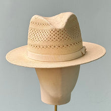 Load image into Gallery viewer, Unisex Ford Fedora in High Grade Vented Panama Straw (mens and womens)