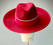 Load image into Gallery viewer, The Mimi Fedora in Cardinal Red