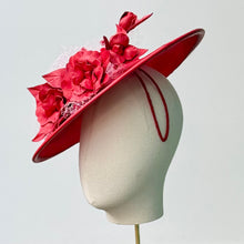 Load image into Gallery viewer, Madeline Boater in Dramatic Red