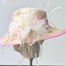 Load image into Gallery viewer, Mimi Fedora in Cream and Pink