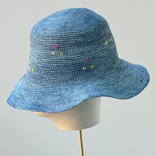 Load image into Gallery viewer, Casual Cool Bucket Hat in Indigo Dyed Panama