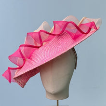 Load image into Gallery viewer, Meghan Fascinator in Pink and Ivory