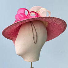 Load image into Gallery viewer, Meghan Fascinator in Pink and Ivory