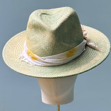Load image into Gallery viewer, Scout Fedora in Olive Panama Straw