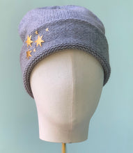 Load image into Gallery viewer, Seeing Stars Isabella Cashmere Beanie in Grey
