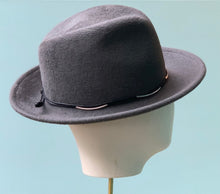 Load image into Gallery viewer, Convertible Dina Fedora in Grey Velour
