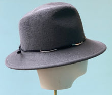 Load image into Gallery viewer, Convertible Dina Fedora in Grey Velour

