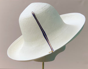 Annie Sun Hat by Jennifer Hoertz with Blue Zipper