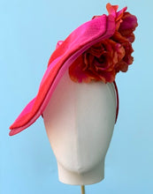 Load image into Gallery viewer, Meghan Fascinator in Pink and Red