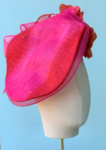 Load image into Gallery viewer, Meghan Fascinator in Pink and Red