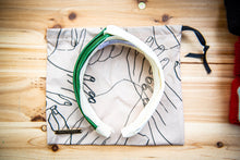 Load image into Gallery viewer, Lana Color Blocked Headband in White and Silver
