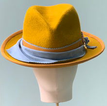 Load image into Gallery viewer, Ford Fedora in Mustard Velour Felt
