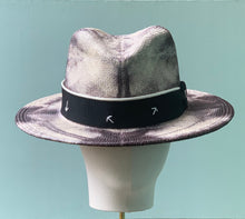 Load image into Gallery viewer, Ford Fedora in a Grey Tie Dyed Panama Straw
