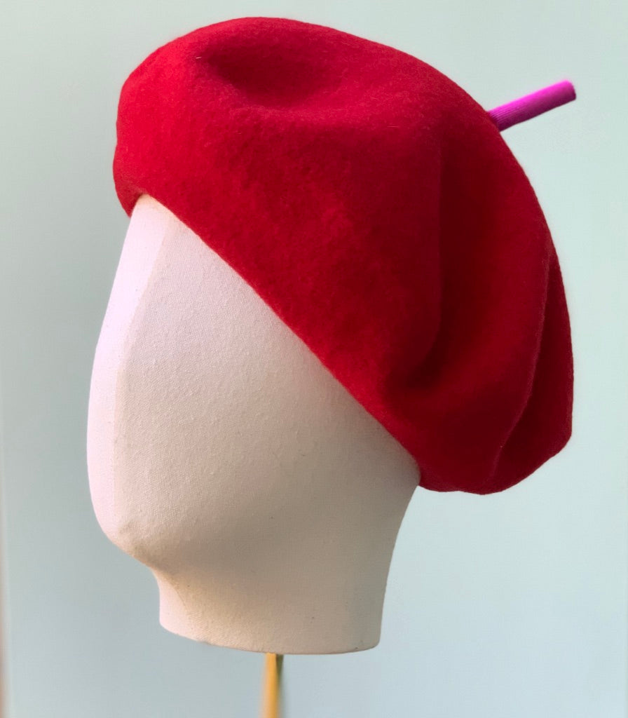 Bonnie Wool Beret in Red