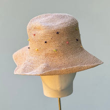 Load image into Gallery viewer, SAMPLE Crochet Panama Bucket Hat with Knots
