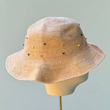 Load image into Gallery viewer, SAMPLE Crochet Panama Bucket Hat with Knots
