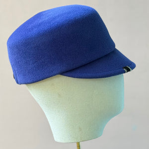 The Baxter Cap in Cobalt Velour Felt