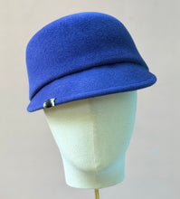 Load image into Gallery viewer, The Baxter Cap in Cobalt Velour Felt
