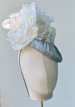 Load image into Gallery viewer, Catherine Fascinator in Duchesse Silk
