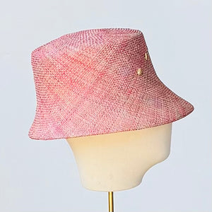 Nantucket Bucket in Multi Colored Ramie Straw