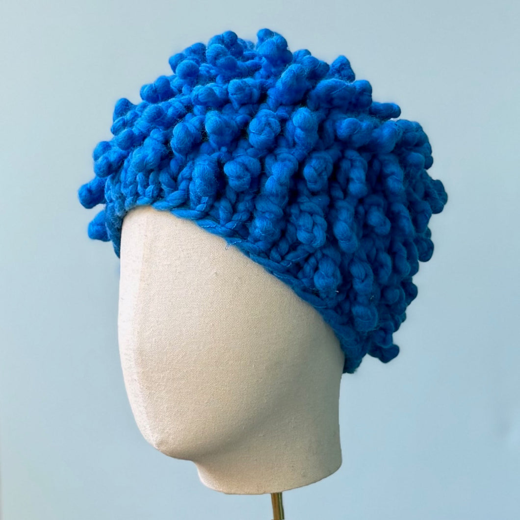 Popcorn Beanie in Electric Blue