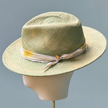 Load image into Gallery viewer, Scout Fedora in Olive Panama Straw
