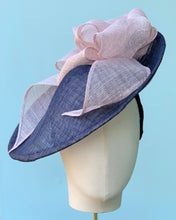 Load image into Gallery viewer, Bows and Bows Fascinator in Navy
