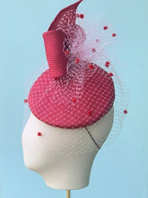 Load image into Gallery viewer, The Catherine Bow Fascinator in Red
