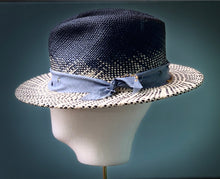 Load image into Gallery viewer, Ford Fedora in a Black to Cream Ombre Panama
