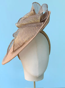 Bows and Bows Fascinator in Natural