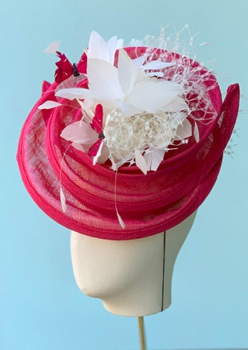 Flower Basket in Fuscia Pink