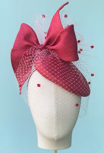 The Catherine Bow Fascinator in Red