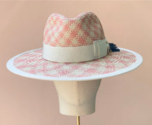 Load image into Gallery viewer, Mimi Fedora in Pink Gingham Panama
