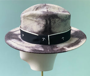 Ford Fedora in a Grey Tie Dyed Panama Straw