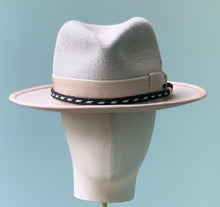 Load image into Gallery viewer, Ford Fedora in Alabaster Rockabilly Velour Felt
