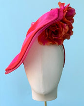 Load image into Gallery viewer, Meghan Fascinator in Pink and Red
