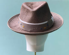 Load image into Gallery viewer, Santa Fe Fedora in Mink Panama Straw
