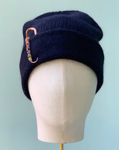 Load image into Gallery viewer, Isabella Cashmere Beanie in Navy
