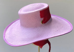 The Edie Sun Hat in Lavender and Strawberry