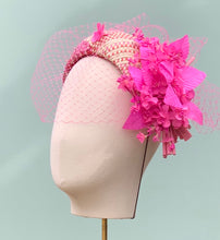 Load image into Gallery viewer, Midge Fascinator in Pink Plaids
