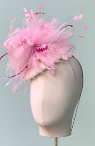 Las Ramblas Fascinator in Candy Pink